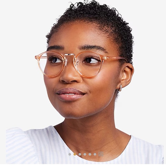 Eyebuy Direct Chillax Orange Melon Clear Frames Glasses - Picture 3 of 3